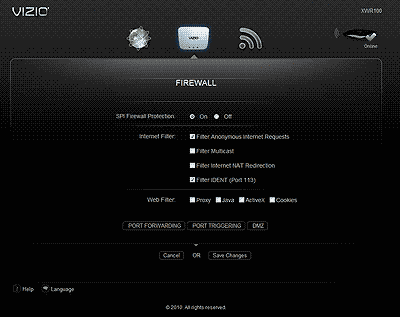 Firewall Menu